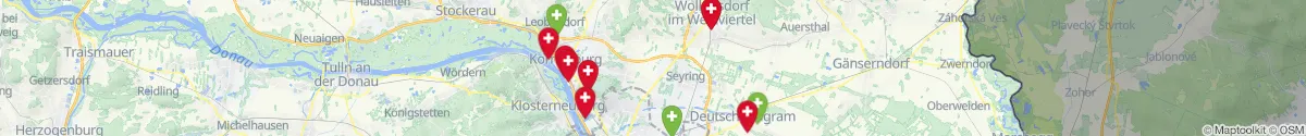 Kartenansicht für Apotheken-Notdienste in der Nähe von Großebersdorf (Mistelbach, Niederösterreich)